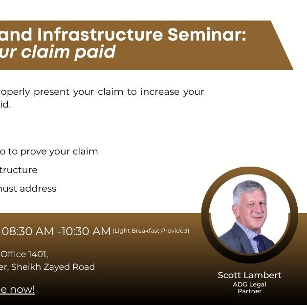 Construction and Infrastructure Seminar: How to get your claim paid